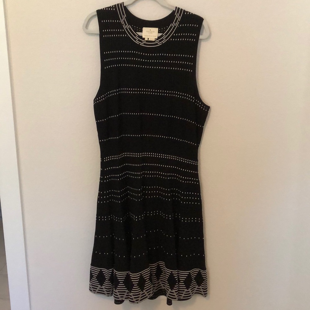 Kate Spade black and white knit dress XL